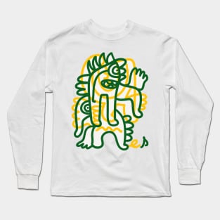 Green Yellow Reggae Graffiti Creature Long Sleeve T-Shirt